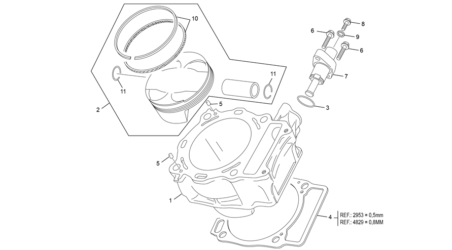 CYLINDRE SHERCO 500 SE-F FACTORY