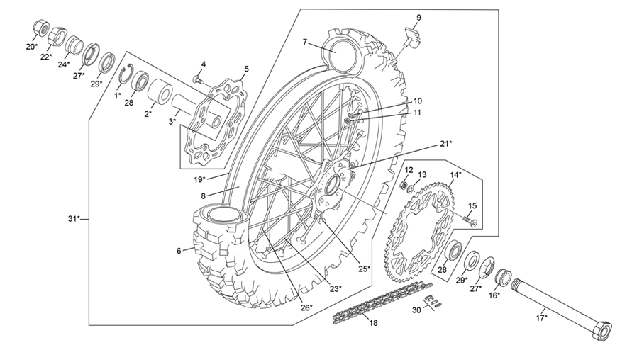 ROUE AR 250 SE FACTORY