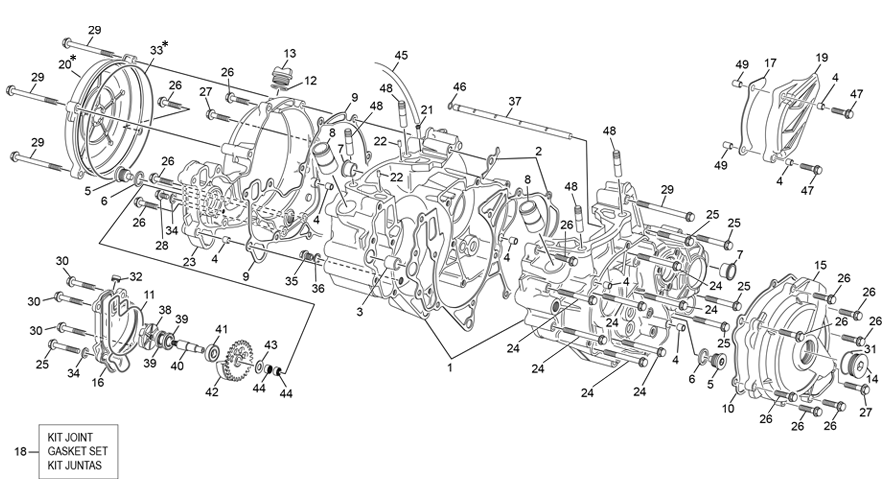 CARTER MOTEUR 250 SE FACTORY
